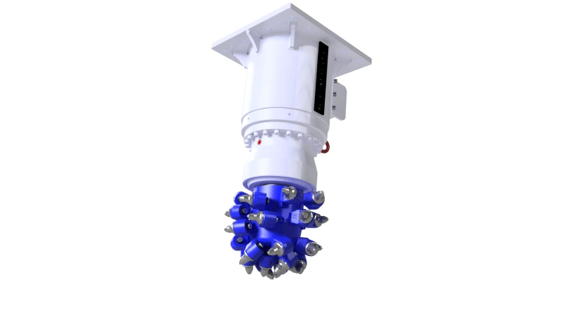 Tête de fraisage hydraulique pour travaux publics et carrière